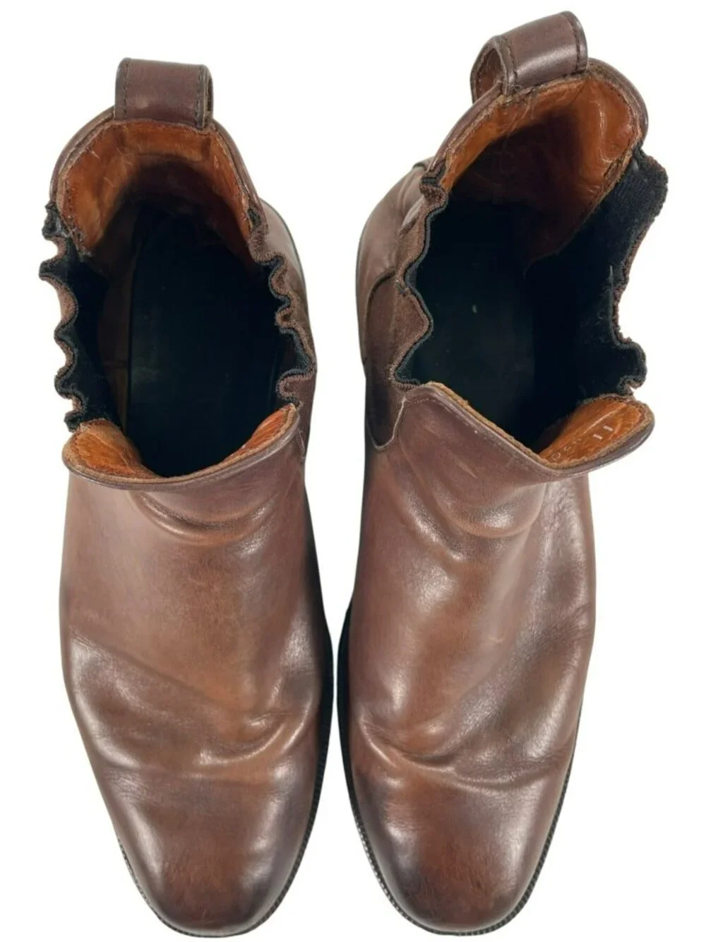 Allen Edmonds Vintage Brown Leather Chelsea Boots Slip-On Casual Men's Size 11